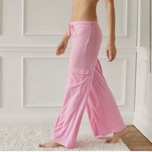 Urban Outfitters Pink Terry Cloth Cargo Pants